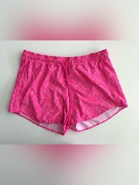 Vineyard Vines Tropical Leaf Print Shorts | Size Medium | Pink